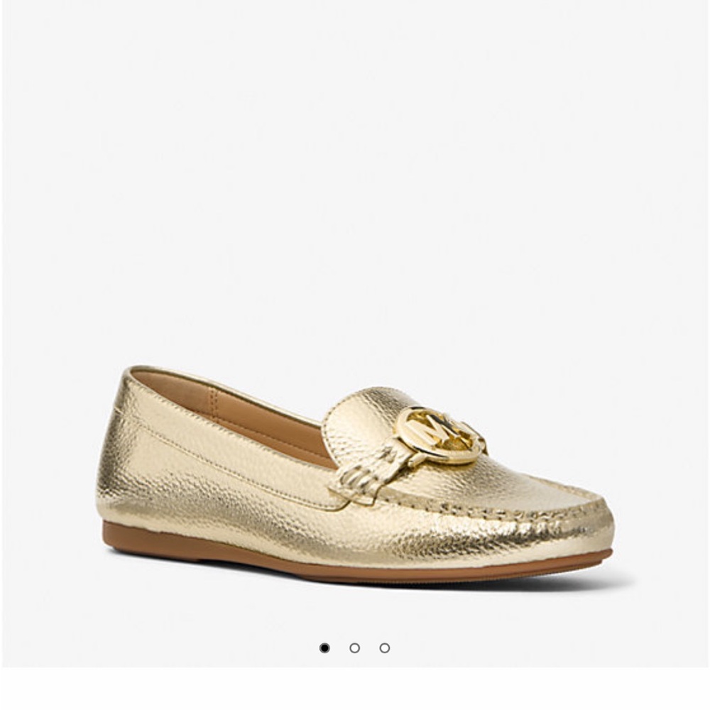 Michael Kors Fulton Metallic Gold Moccasins/Loafers - size 10